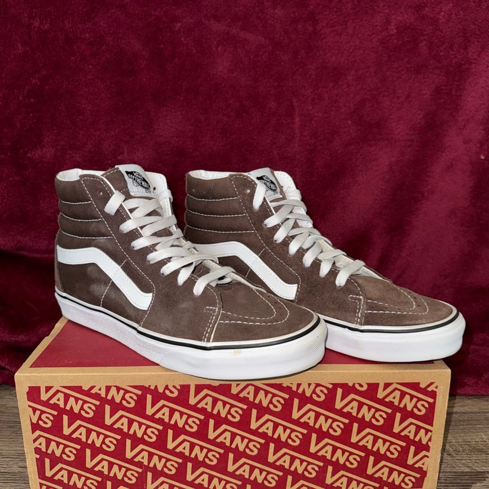 Vans Chocolate and White High-Tops